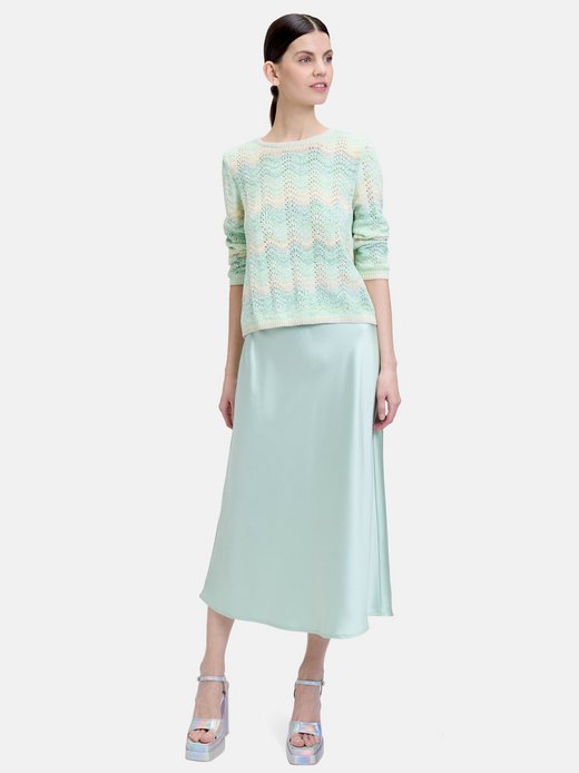 Damen Lochstrick-Pullover