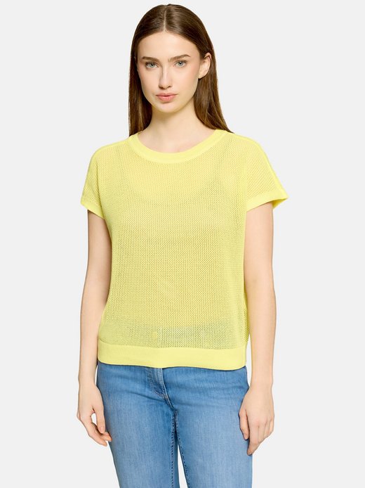 Damen Lochstrick-Pullover