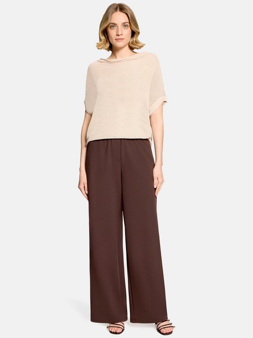Damen Lochstrick-Pullover