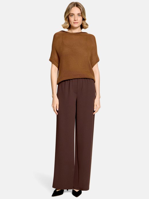 Damen Lochstrick-Pullover
