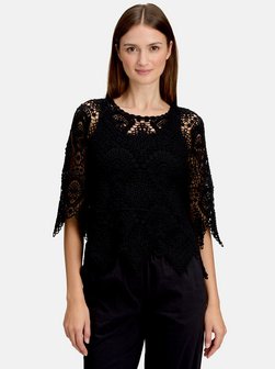 Damen Lochstrick-Pullover