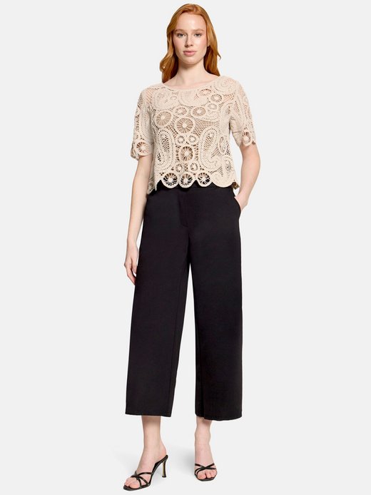 Damen Lochstrick-Shirt