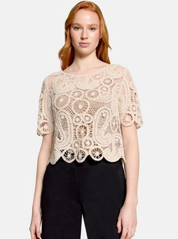 Damen Lochstrick-Shirt