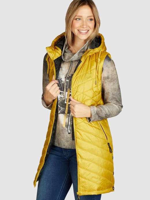 Damen Long-Steppweste