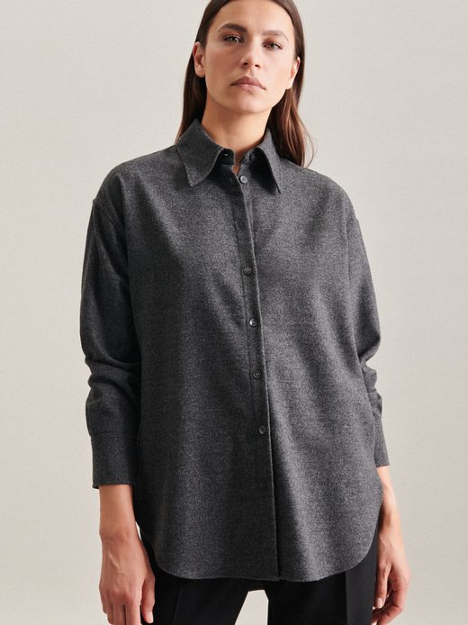 Damen Longbluse - Oversized Fit