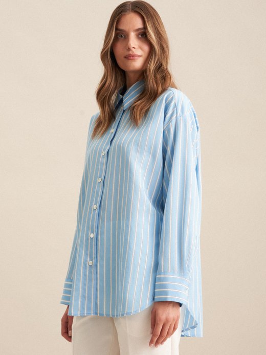 Damen Longbluse - Oversized Fit