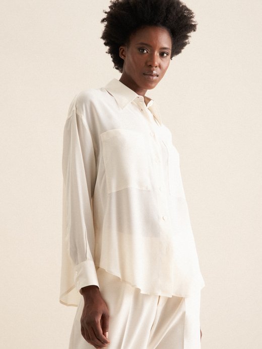 Damen Longbluse - Oversized Fit