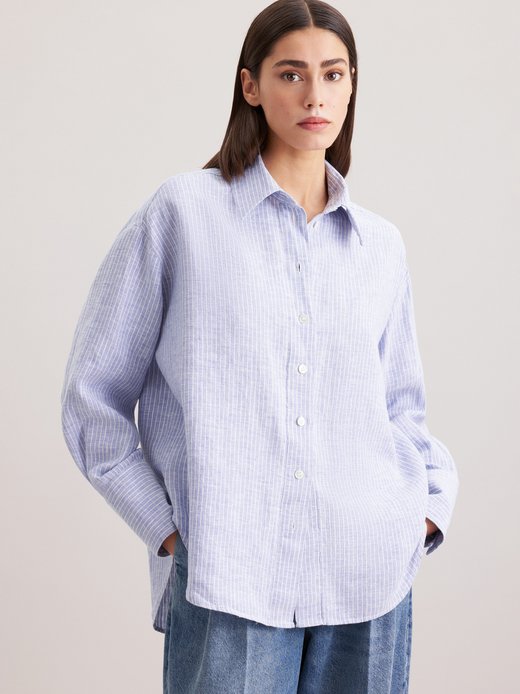 Damen Longbluse - Oversized Fit