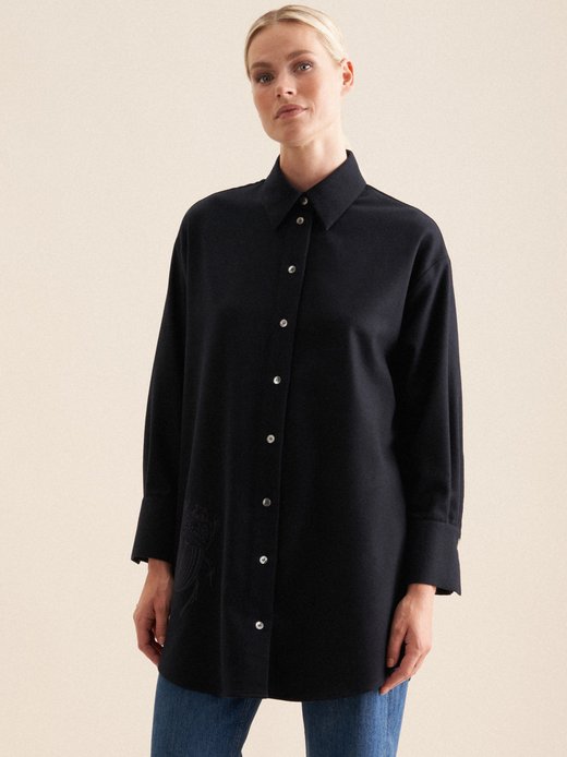 Damen Longbluse - Oversized Fit