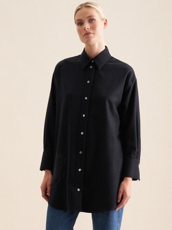 Damen Longbluse - Oversized Fit