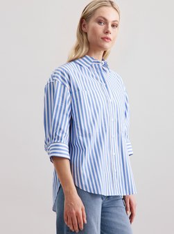 Artikelbild Damen Longbluse - Streifen von Seidensticker in marine gestreift