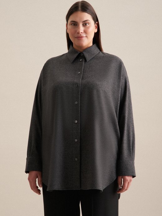 Damen Longbluse - Uni Melange