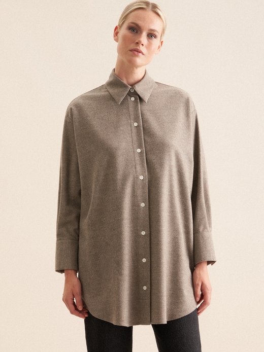 Damen Longbluse - Uni Melange