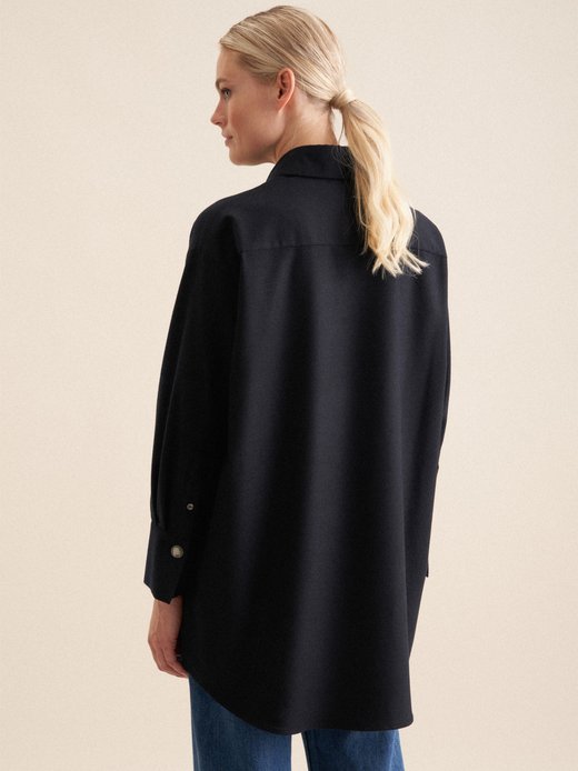 Damen Longbluse - Uni Melange