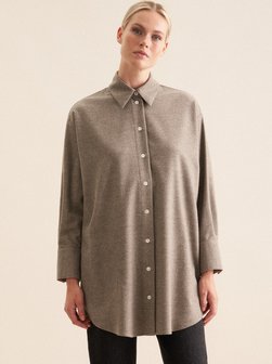 Damen Longbluse - Uni Melange