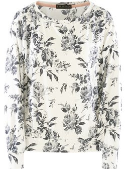 Damen Longsleeve  -  Black Rose