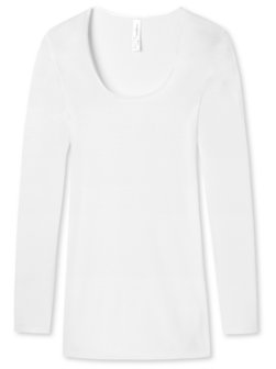 Artikelbild Damen Longsleeve  -  Feinripp - Luxury von Schiesser in weiß uni