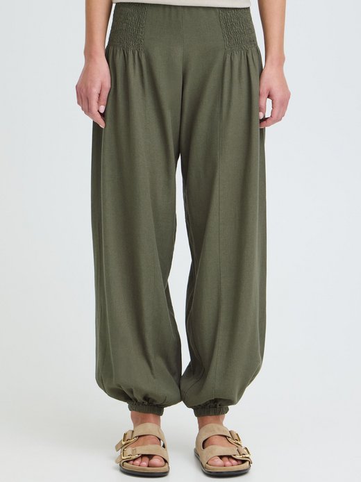 Damen Loungehose - OXNInna Linen Mix Relaxed Fit