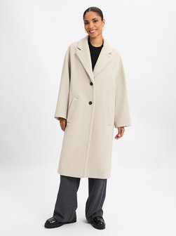Artikelbild Damen Mantel mit Schurwolle-Anteil - Nuthall von Drykorn in beige uni