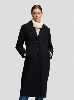 Damen Mantel mit Wollanteil - Long Wool
