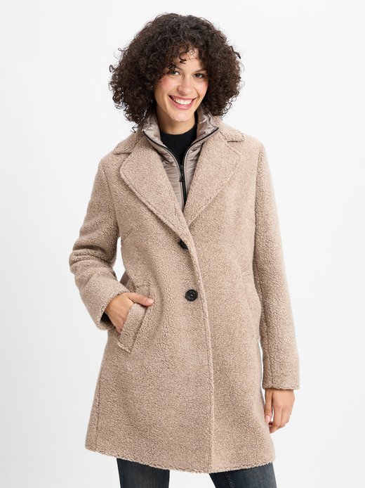 Damen Mantel mit Wollanteil