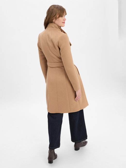 Damen Mantel mit Wollanteil