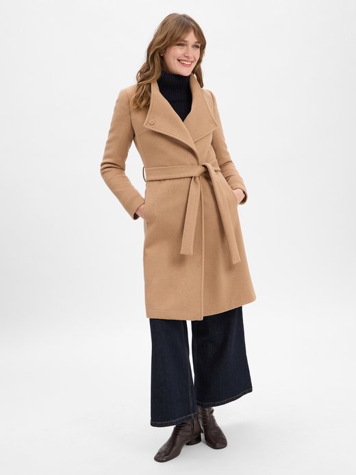 Damen Mantel mit Wollanteil