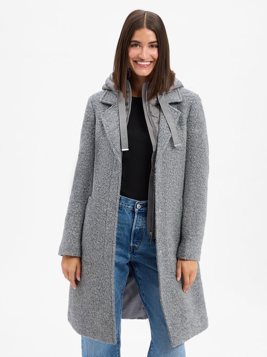 Damen Mantel mit Wollanteil