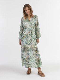 Damen Maxi Langarmkleid