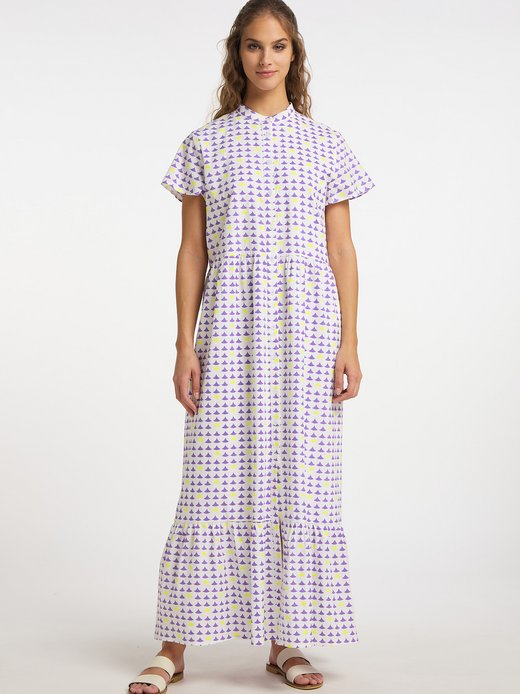 Damen Maxikleid mit Allover-Print