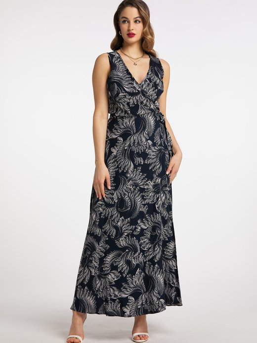 Damen Maxikleid mit Allover-Print