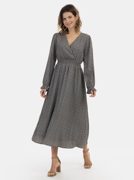 Damen Maxikleid mit Allover-Print