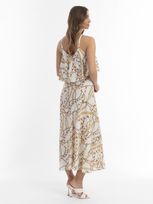 Damen Maxikleid mit Allover-Print