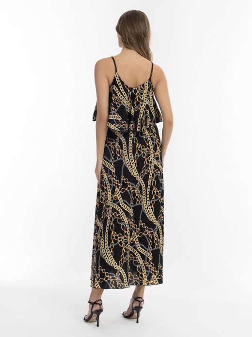 Damen Maxikleid mit Allover-Print