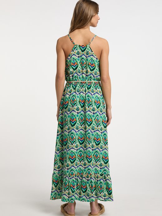 Damen Maxikleid mit Allover-Print