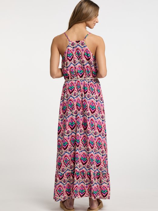 Damen Maxikleid mit Allover-Print