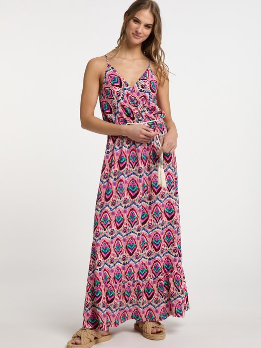 Damen Maxikleid mit Allover-Print