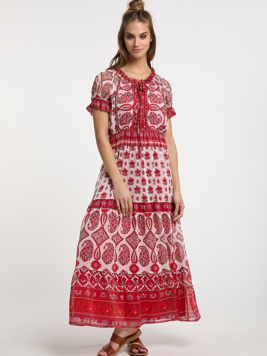 Damen Maxikleid mit Allover-Print