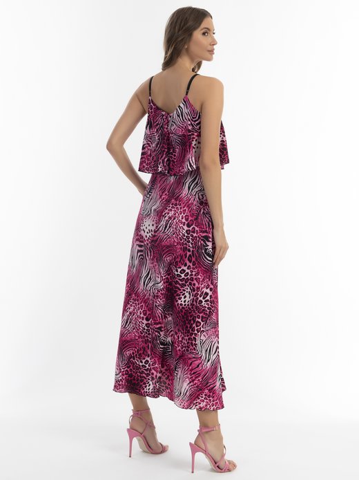 Damen Maxikleid mit Animal-Print