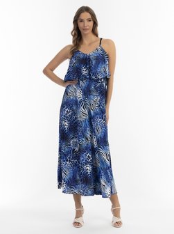 Damen Maxikleid mit Animal-Print