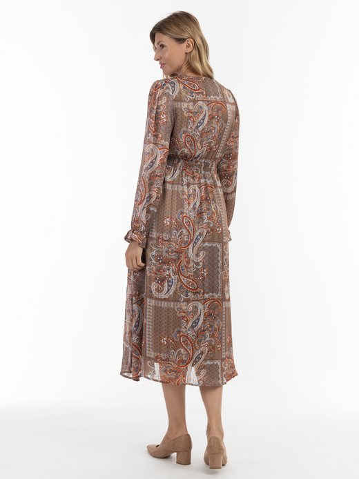 Damen Maxikleid mit Paisley-Print