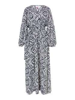 Artikelbild Damen Maxikleid mit Print von IZIA in schwarz gemustert