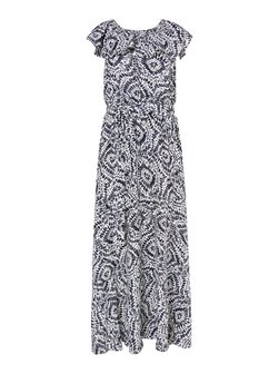 Damen Maxikleid mit Print