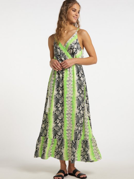Damen Maxikleid mit Schlangen-Print