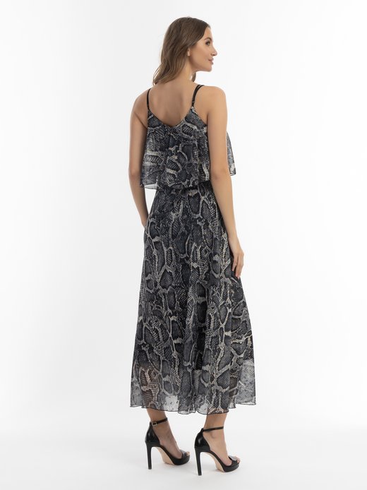 Damen Maxikleid mit Schlangen-Print