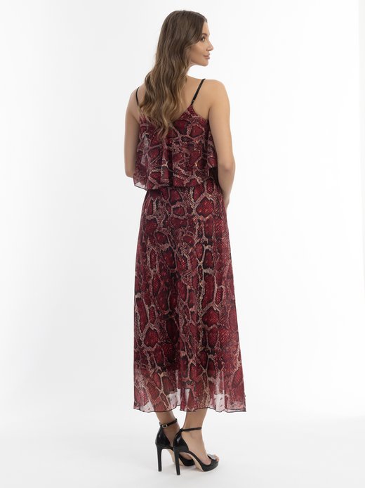 Damen Maxikleid mit Schlangen-Print