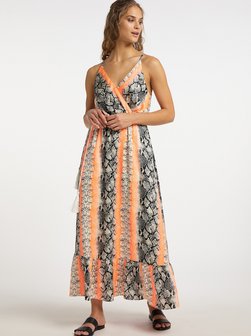 Damen Maxikleid mit Schlangen-Print