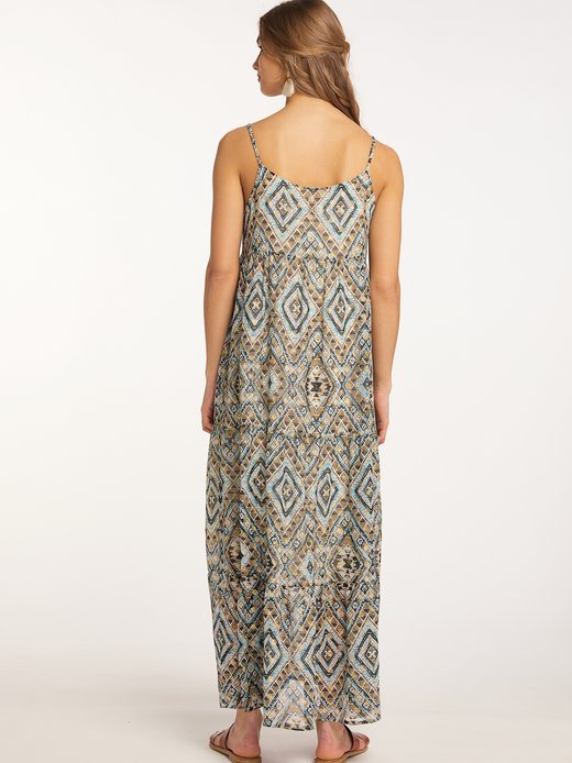 Damen Maxikleid mit Spaghettiträgern