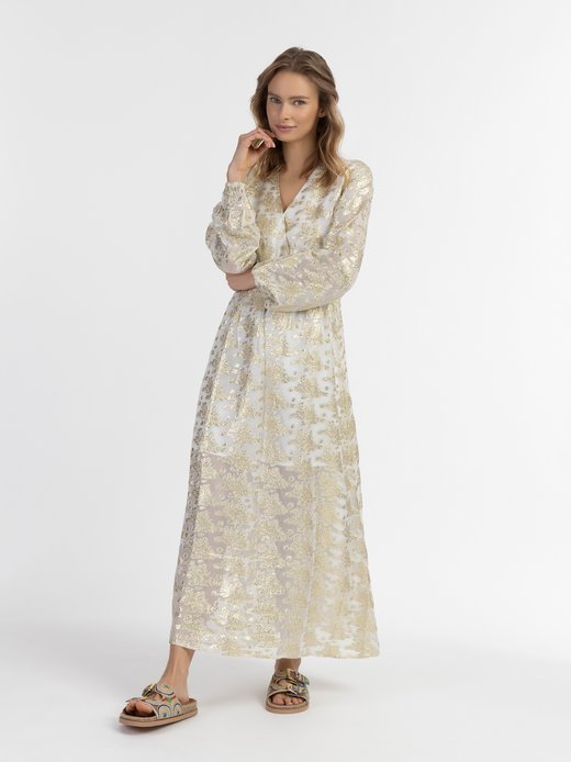 Damen Maxikleid mit Stickerei