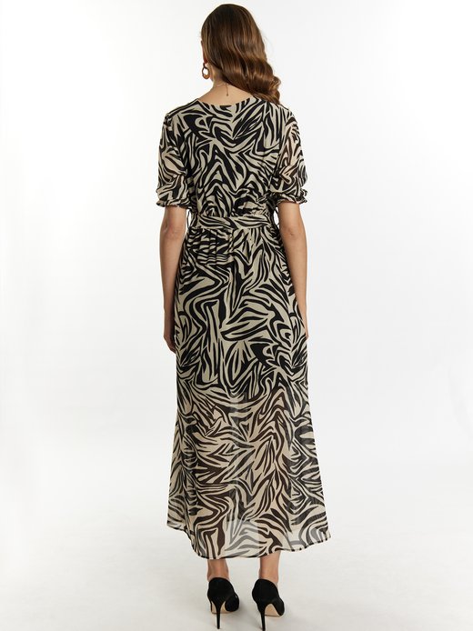 Damen Maxikleid mit Zebra-Print